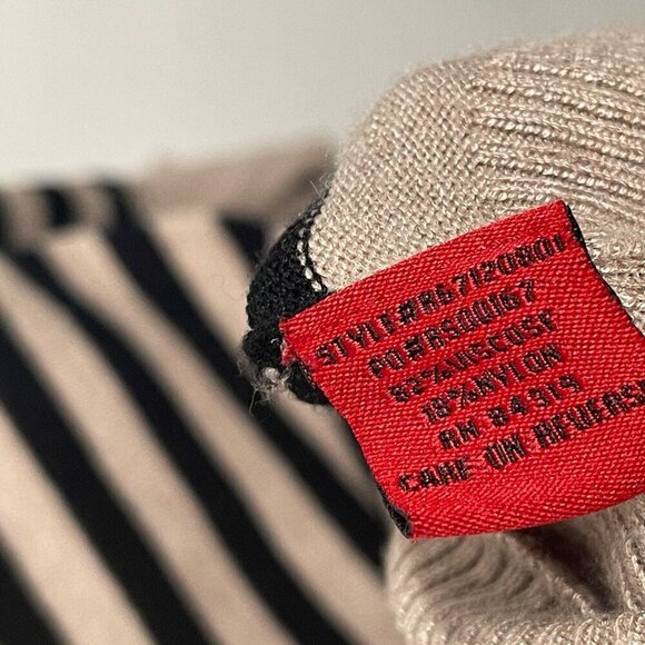 Red by Buckle Striped Long Sleeve Open Front Draped Knit Cardigan Sweater Top - Picture 8 of 8